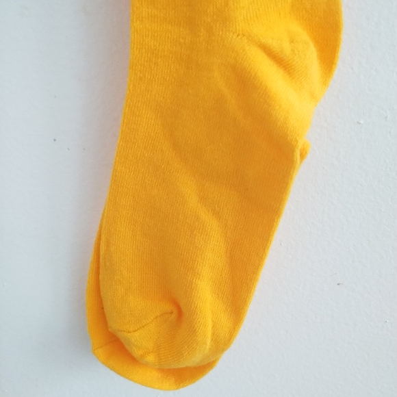 Yellow Two Striped Ribbed Athletic Stockings Over the Knee Thigh Highs Socks - Picture 4 of 4